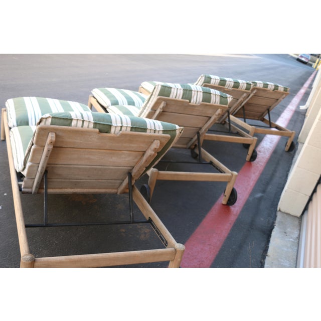 Set of Four Terassi Collection Teak Chaise Lounges by Studio Tolvanen For Sale - Image 4 of 18