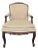Louis XV Style Carved Wood Velvet Fauteuil Armchair For Sale