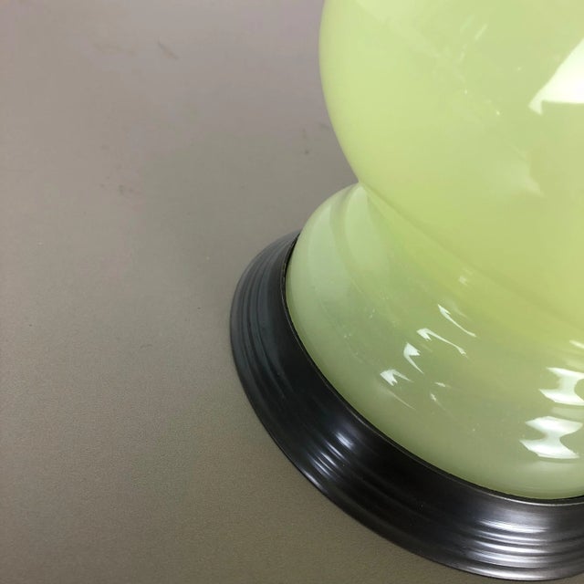 Opaline Murano Glass Lime Table Light from Cenedese, 1960s For Sale - Image 11 of 14