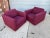 Charles Pollack for Knoll Upholstered Cube Lounge Chairs. Redone about 7 years ago and still present as new! Large...