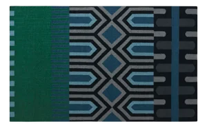 Kilim Ndebele Verde Rug by Sandra Figuerola