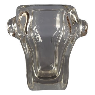 Modernist Bohemian Crystal Vase from Sklo Union, 1970s For Sale
