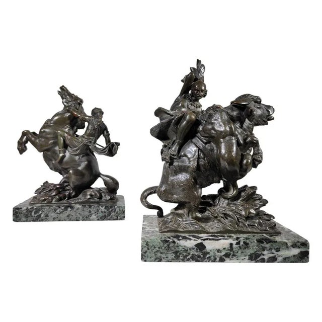 Amazon on Horseback Attacked by a Tiger by August-Karl-Edouard, 1900s, Set of 2 For Sale - Image 4 of 13