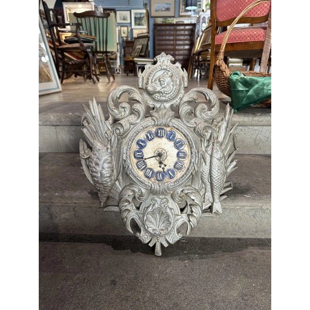 German Cast Iron Clock, 1890s For Sale - Image 9 of 9