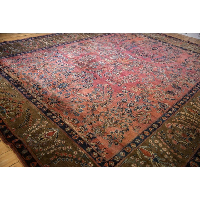 Antique Mohajeran Sarouk Carpet - 11' x 13'4" For Sale - Image 13 of 14
