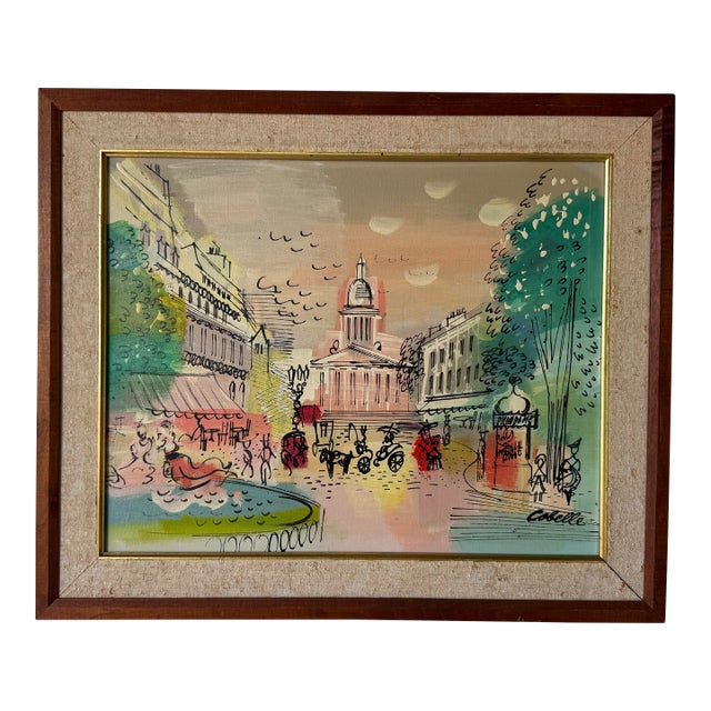 Charles Cobelle (1902–1994) Parisian Landscape Oil on Canvas Painting, Framed For Sale