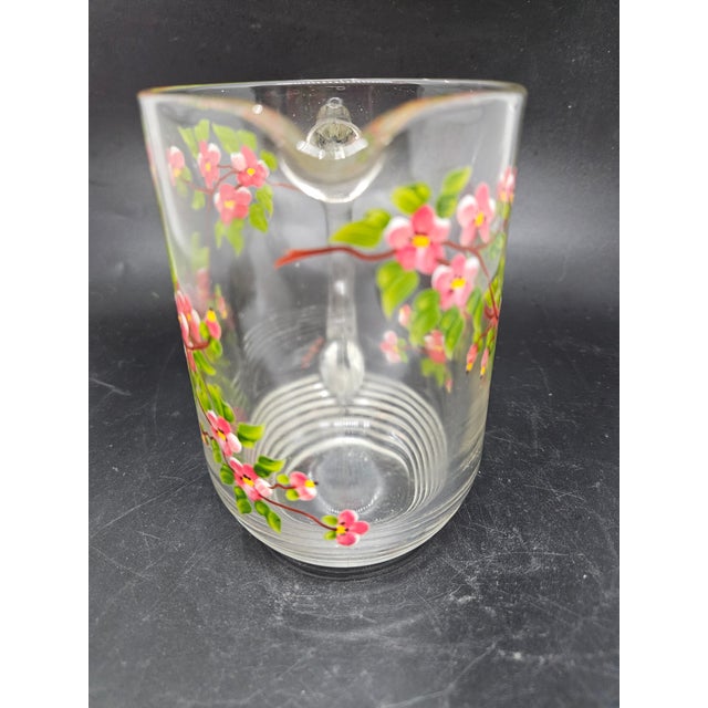 Vintage hand painted Apple Blossoms milk/cream pitcher, hand wash