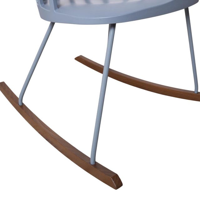 Comeback Rocking Chair in Wood and Blue Plastic by Patricia Urquiola for Kartell For Sale - Image 9 of 16