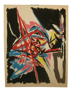 Abex Abstract Expressionist Lithograph by Angelo Savelli