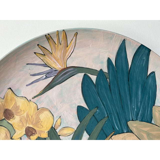Diana Larens " Tropicals " Hand Painted Art Pottery Plate For Sale - Image 9 of 12