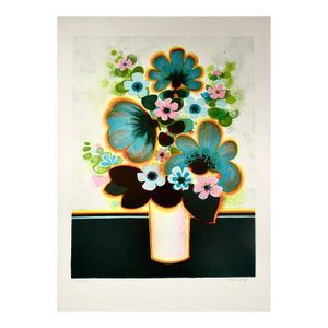 Frederic Menguy Un Vase De Fleurs (Flowers In A Vase) C.1980 Reproduction Print