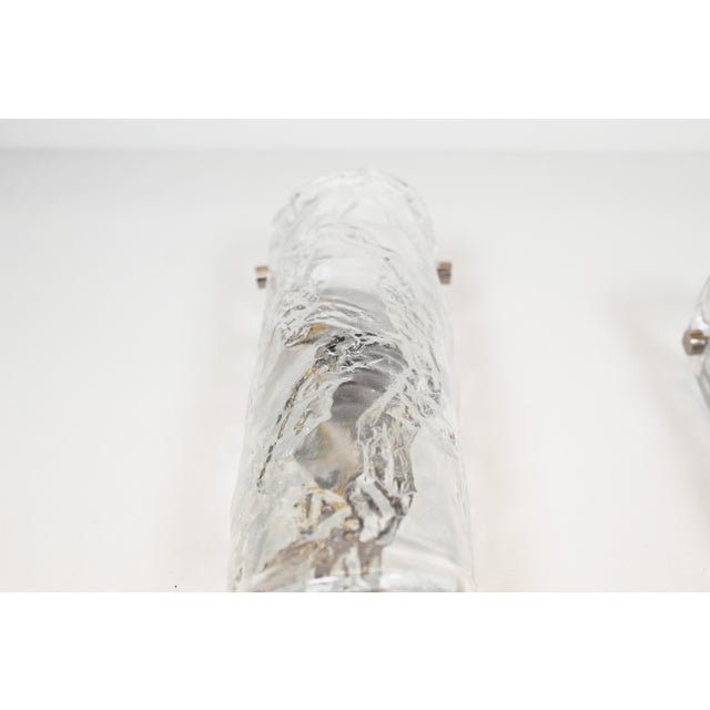 Murano Glass Wall Lamps by AV Mazzega, 1970s, Set of 2 For Sale - Image 4 of 10