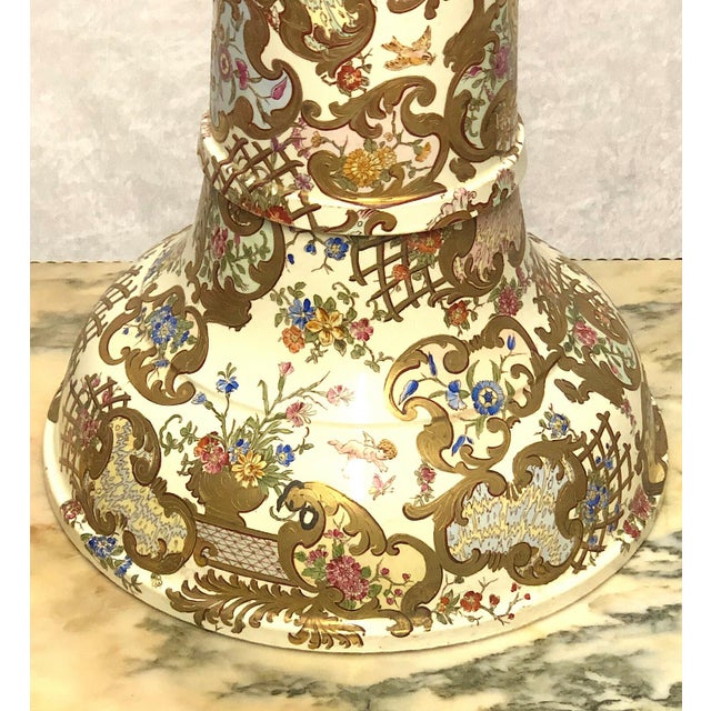 Antique Fischer J. Budapest Charlotte Porcelain Flower Stand, 1890 For Sale - Image 11 of 13