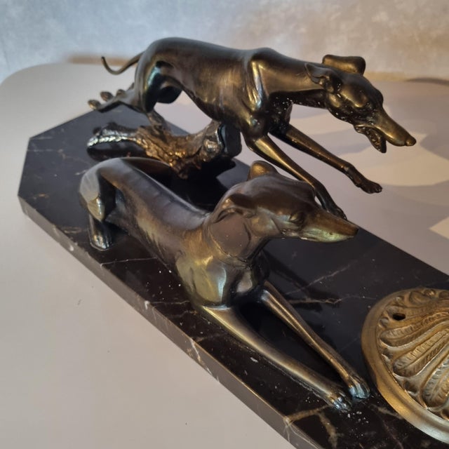 Metal Art Deco Greyhound Desk Lamp, 1920s For Sale - Image 7 of 18