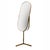 Italian Freestanding Oval Mizar Mirror in Burnished Metal For Sale - Image 6 of 6