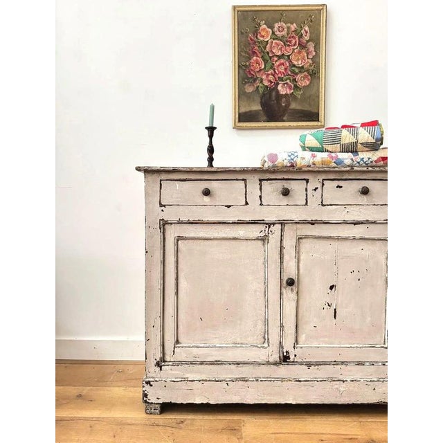 Vintage Painted Wooden Buffet For Sale - Image 3 of 13