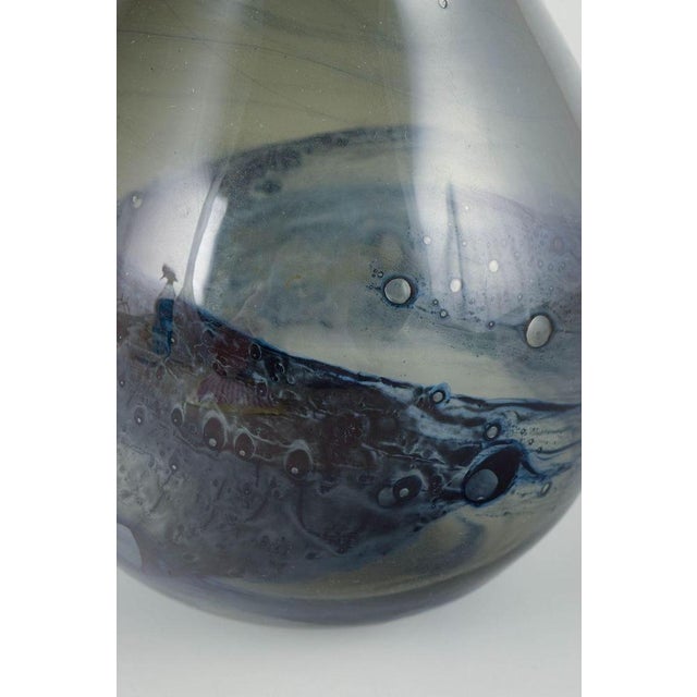Large Pear-Shaped Art Glass Vase from Pukeberg Glasbruk, 1970s For Sale - Image 3 of 5