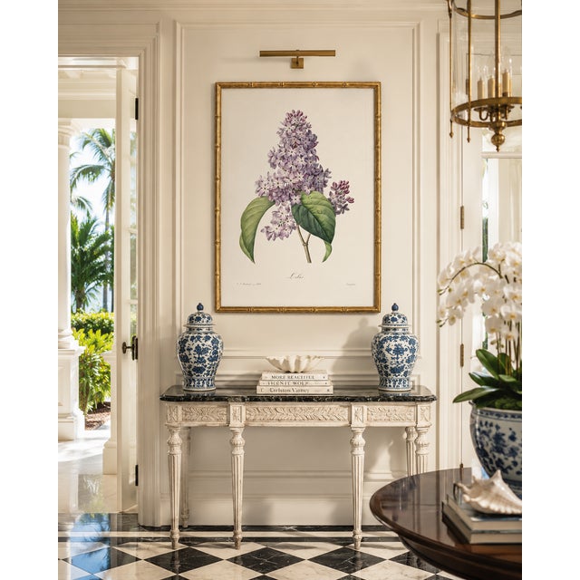 Purple Lilac by Redouté, Vintage Botanical Art Print, 40" X 60" For Sale - Image 8 of 9