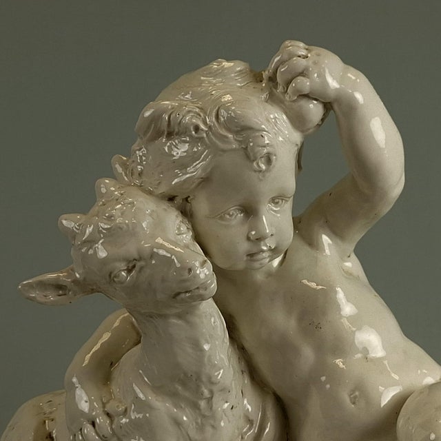 Antique Ceramic Sculpture by Badessi for Capodimonte, 19th Century For Sale - Image 5 of 10
