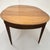 Vintage Mid-Century Modern Oval Dining Table With 3 Leaves – Walnut Veneer, Mahogany Base, Extends to 92.5” For Sale - Image 4 of 12