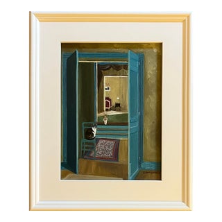 Interior Room With Two Cats by Satori Gregorakis For Sale