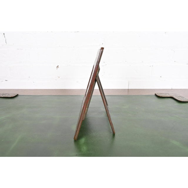 Metal Tiffany Studios New York Zodiac Bronze Desk Calendar Holder or Picture Frame For Sale - Image 7 of 12