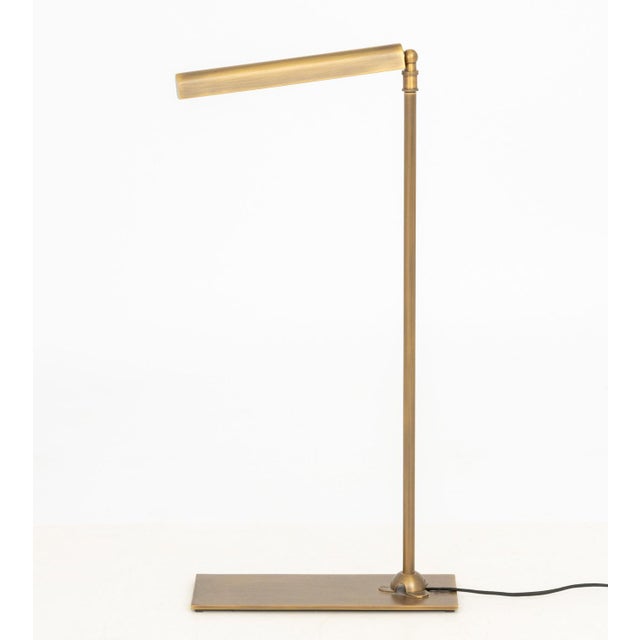 Contemporary Brushed Brass Adjustable Floor Lamp For Sale In New York - Image 6 of 6