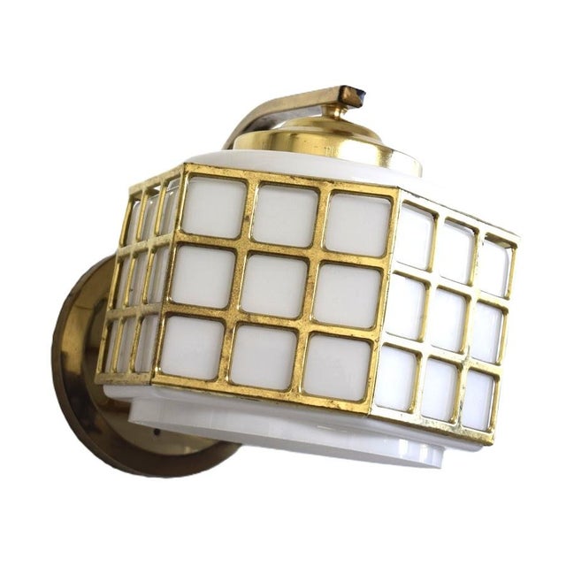 Vintage Art Nouveau Style Wall Lamps, 1960s, Set of 2 For Sale - Image 6 of 9