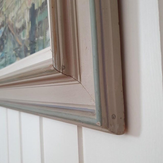 1954 Mid Century Swedish Oil Painting by Sven Eugen Nilsson For Sale - Image 9 of 18
