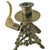 Traditional 19th Century Brass & Natural Horn Ram’s Head Candlestick For Sale - Image 3 of 8