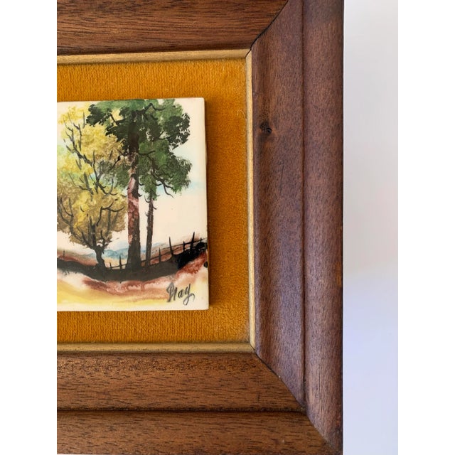 Mid Century Modern Tile Painting - Clyde Gray For Sale - Image 4 of 12