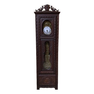 Antique Breton Grandfather Clock, 1880 For Sale