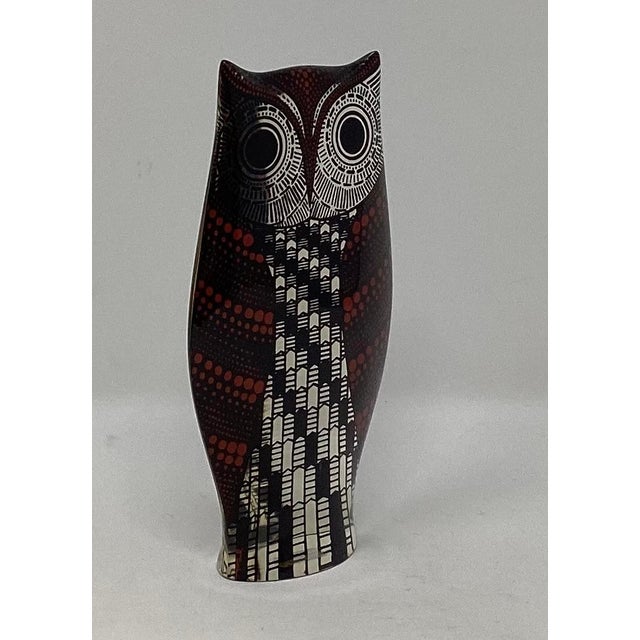 Mid-Century Modern 1960s Abraham Palatnik Red & Black Lucite Acrylic Owl Sculpture Op Art For Sale - Image 3 of 5