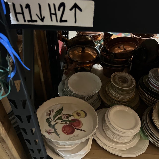 Ceramic 1970s Ceramic Peach Pie Dish, Grimwood's Royal George For Sale - Image 7 of 7