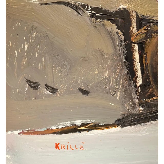 Jean Krille, Landscape 126, Oil on Masonite For Sale - Image 8 of 11