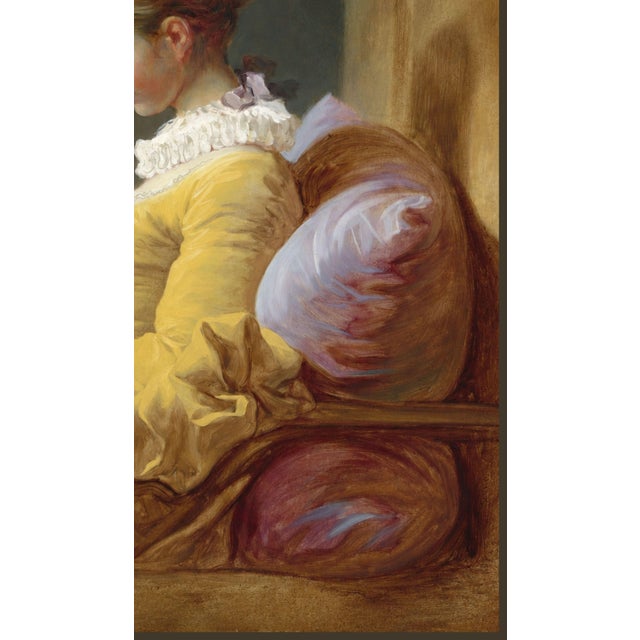 Paper Young Girl Reading Art Print, French Rococo Portrait by Jean-Honoré Fragonard - 30" X 40" For Sale - Image 7 of 8