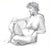 1980s female nude doubles sided drawing by Pennsylvania artist John Reilly (1942-2021). Estate stamp on one side. Combined...