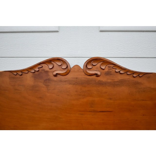 Late 19th Century Antique Victorian Cottage Style Full Size High Back Headboard For Sale - Image 5 of 12