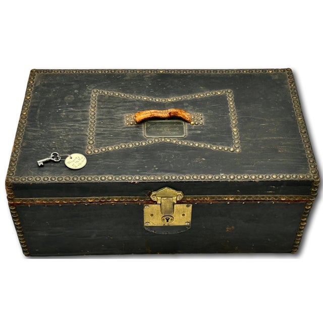 Original Antique Locking Document Box From Milton Massachusetts First Congregational Church Parish - Circa Mid 19th Century For Sale - Image 12 of 18