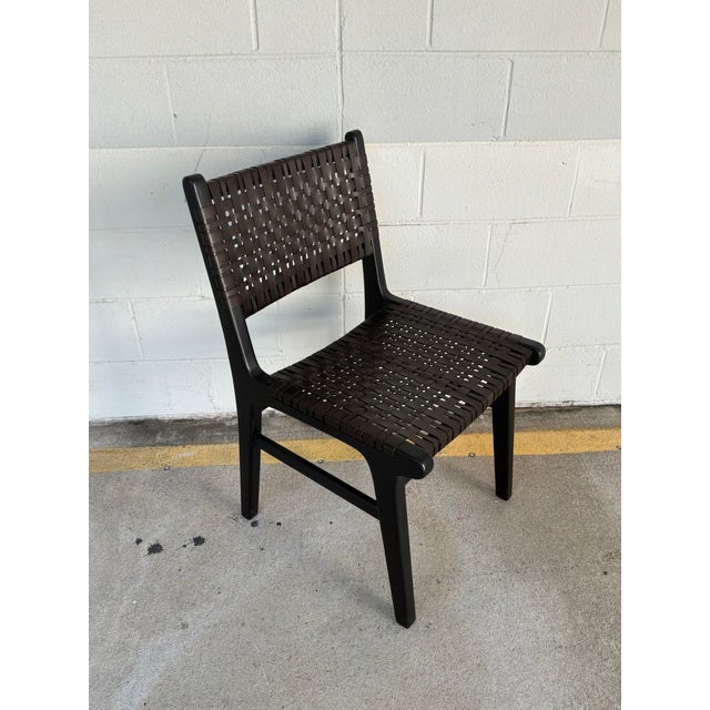 Modern Made Goods Co Percy Leather Dining Chair For Sale - Image 3 of 6