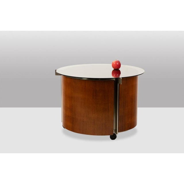 Round Coffee Table with Built-in Bar by Eugenio Gerli for Tecno, 1960 For Sale - Image 3 of 10
