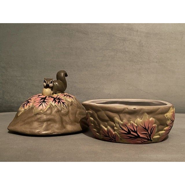 Mid 20th Century Squirrel With Walnut Decorative Bowl For Sale In Jacksonville, FL - Image 6 of 9