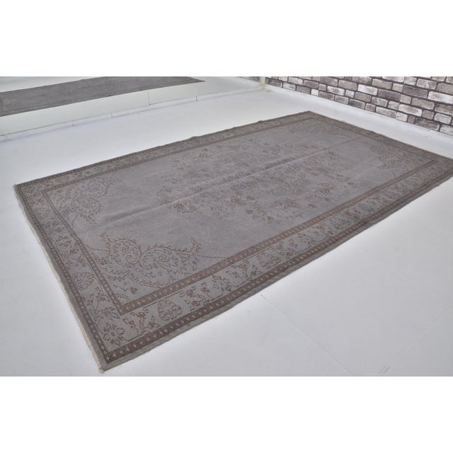 Handmade wool carpet in Turkish Anatolia , Vintage Oushak Rug,Turkish Vintage Anatolian Rug, Handmade wool Rug . One Of...