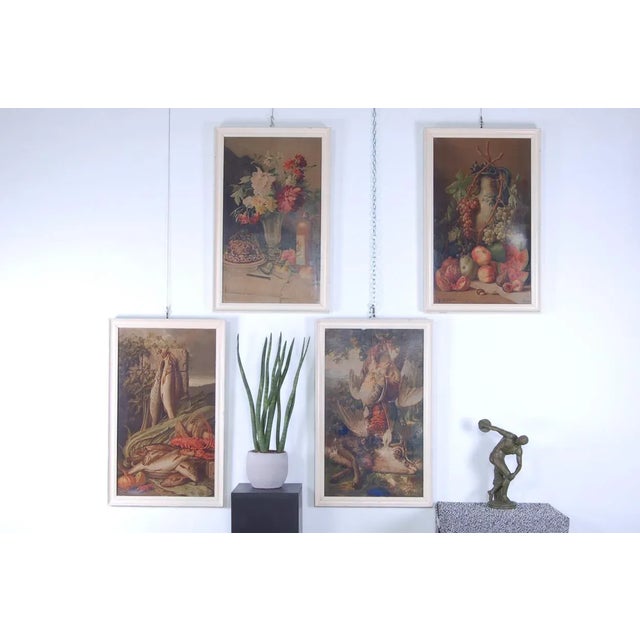 Framed Chromolithographs from Giuseppe Falchetti, 1950s, Set of 4 For Sale - Image 15 of 15