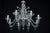 Vintage Classic Art Glass Italian Murano Clear Glass Chandelier, 1940s For Sale - Image 14 of 18