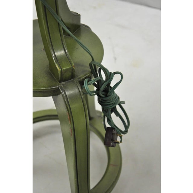 Mid 20th Century Hollywood Regency Tommi Parzinger Style Green Marble End Table Floor Lamp - Pair For Sale - Image 18 of 18