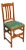 Antique Arts & Crafts Mission Oak Side Chair by L & Jg Stickley With Green Seat For Sale