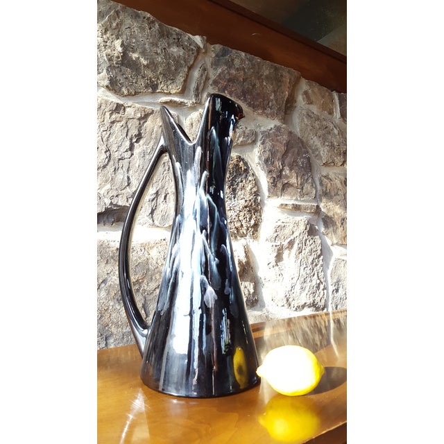 Vintage Royal Haeger Glossy Black Pitcher Vase Chairish