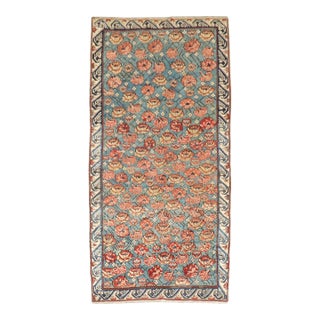 Antique Zabihi Collection Zeychour Green Caucasian Kuba Rug For Sale