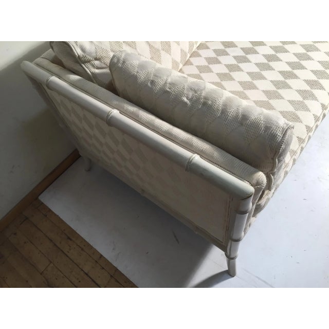 Wood Vintage Faux Bamboo Sofa Attributed to Robsjohn Gibbings For Sale - Image 7 of 12